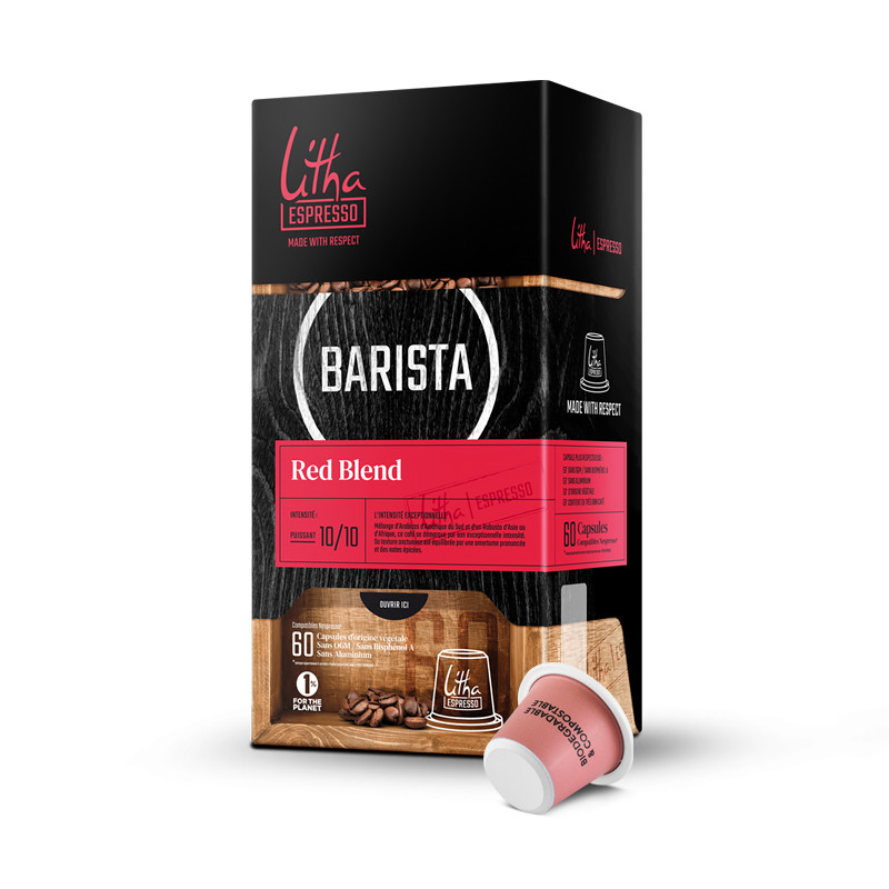 60 Capsules Café Barista Red Blend, Compatibles Nespresso®*